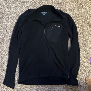 Eddie Bauer Black Men’s Lightweight Half-Zip Pullover